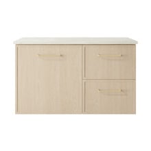 Hamilton 900mm Wall Hung Single Vanity with Solid Surface Countertop
